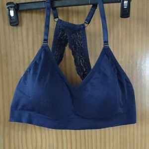 Bra By Torrid Curves Navy Soft Cup with Lace.